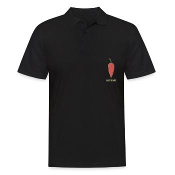 Chili Jalapenos Habaneros Carolina Reaper - Männer Poloshirt - Schwarz - Vorne - Kai (181cm)