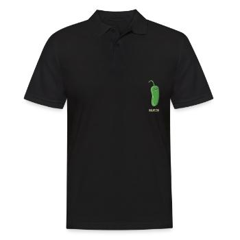 Chili Jalapenos Habaneros Carolina Reaper - Männer Poloshirt - Schwarz - Vorne - Kai (181cm)
