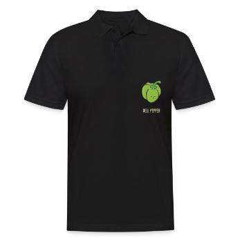 Chili Jalapenos Habaneros Carolina Reaper - Männer Poloshirt - Schwarz - Vorne - Kai (181cm)