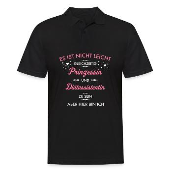 Prinzessin und Diätassistentin I Diät Motiv für - Männer Poloshirt - Schwarz - Vorne - Kai (181cm)