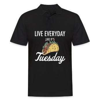Taco Mexican Food Mexique Tortilla Burrito - Polo Homme - noir - Devant - Kai (181cm)