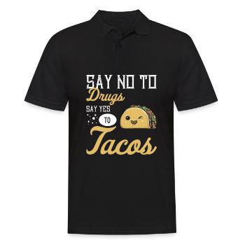 Taco Mexican Food Mexique Tortilla Burrito - Polo Homme - noir - Devant - Kai (181cm)