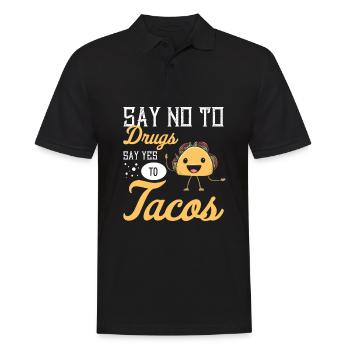 Taco Mexican Food Mexique Tortilla Burrito - Polo Homme - noir - Devant - Kai (181cm)