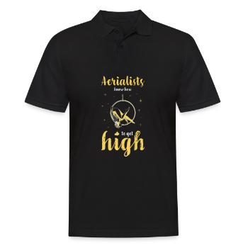 Aerial Silks I acrobatics dancer yoga design for - Men's Polo Shirt - black - Front - Kai (181cm)