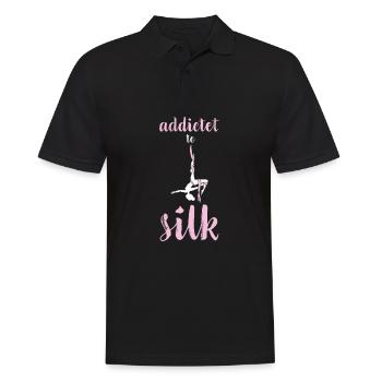 Aerial Silks I acrobatics dancer yoga design for - Men's Polo Shirt - black - Front - Kai (181cm)