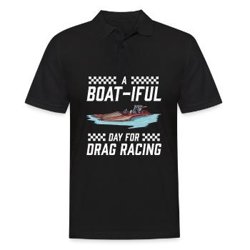 Drag Boat Racing I Drag Boat Driver Speedboat - Men's Polo Shirt - black - Front - Kai (181cm)