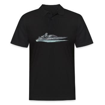 Drag Boat Racing I Drag Boat Driver Speedboat - Männer Poloshirt - Schwarz - Vorne - Kai (181cm)