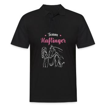 Haflinger I Pony Pferde Spruch Motiv für Reiterin - Männer Poloshirt - Schwarz - Vorne - Kai (181cm)