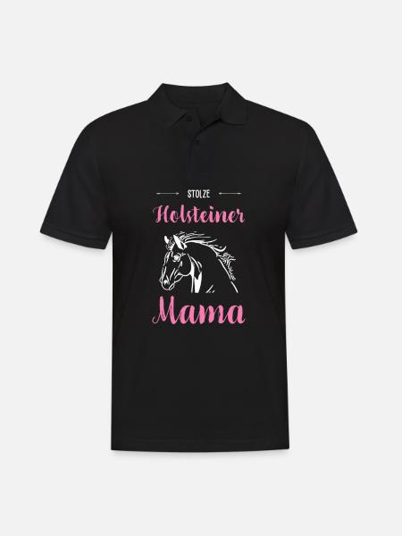 Holsteiner I Pony Horse Saying Motif for Rider - Men's Polo Shirt - black