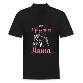 Lipizzan I Pony Horse Dictant Motif pour cavalier - Polo Homme - noir - Devant - Kai (181cm)