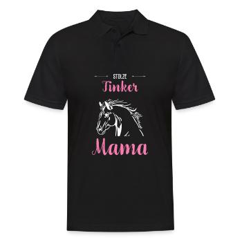 Tinker I Pony Pferde Spruch Motiv für Reiterin - Männer Poloshirt - Schwarz - Vorne - Kai (181cm)