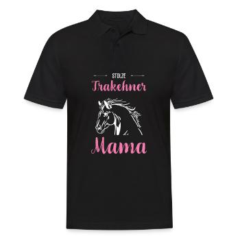 Trakehner I Pony Pferde Spruch Motiv für Reiterin - Männer Poloshirt - Schwarz - Vorne - Kai (181cm)
