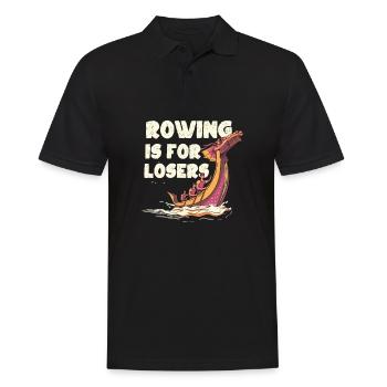 dragon boat paddle boat japanese rowing - Men's Polo Shirt - black - Front - Kai (181cm)