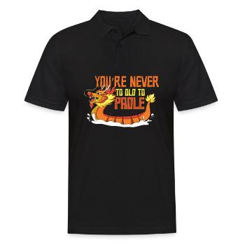 Drachenboot Paddelboot Japan japanisches Rudern - Männer Poloshirt - Schwarz - Vorne - Kai (181cm)