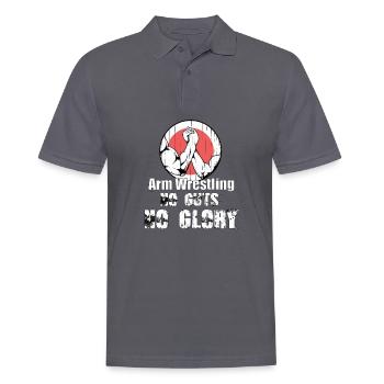 Armdrücken Baumfällen Kraftsport Armwrestling - Männer Poloshirt - Anthrazit - Vorne - Nico (186cm)