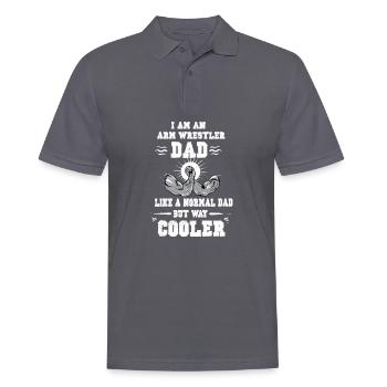 Armdrücken Baumfällen Kraftsport Armwrestling - Männer Poloshirt - Anthrazit - Vorne - Nico (186cm)