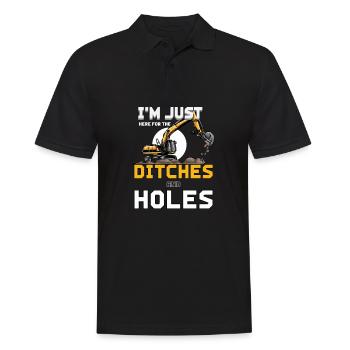 Baumaschine Maschinenführer Baustelle Bagger - Männer Poloshirt - Schwarz - Vorne - Kai (181cm)