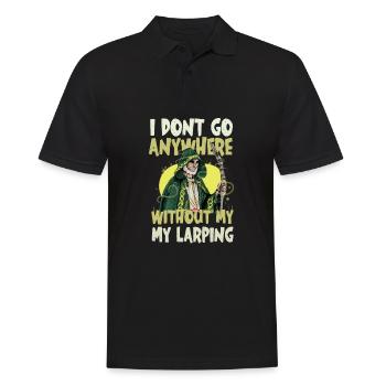 Larp Live Action Role Play NPC Game Master - Männer Poloshirt - Schwarz - Vorne - Kai (181cm)