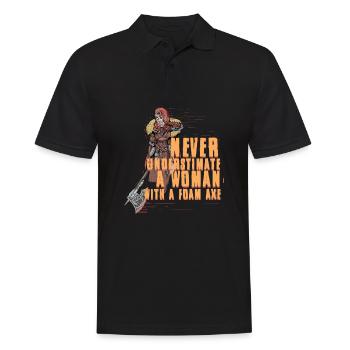 Larp Live Action Role Play NPC Game Master - Männer Poloshirt - Schwarz - Vorne - Kai (181cm)