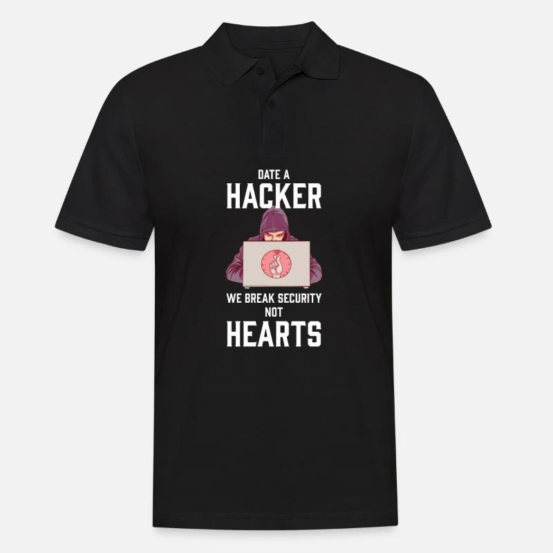 Hacker Programmeur Développeur Informatique - Polo Homme - noir