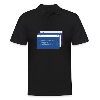 Hacker Programmeur Développeur Informatique - Polo Homme - noir - Devant - Kai (181cm)