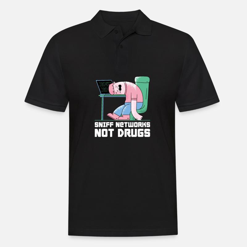 Hacker Programmeur Développeur Informatique - Polo Homme - noir