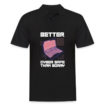Hacker Programmeur Développeur Informatique - Polo Homme - noir - Devant - Kai (181cm)