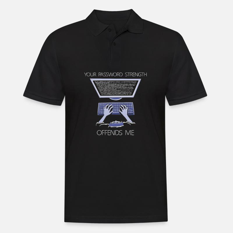 Hacker Programmeur Développeur Informatique - Polo Homme - noir