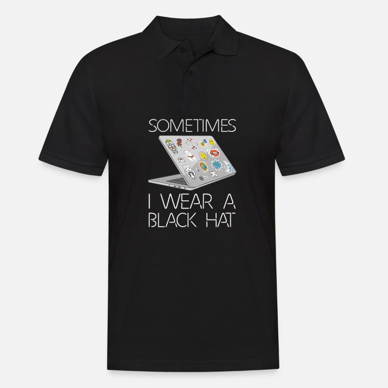 Hacker Programmeur Développeur Informatique - Polo Homme - noir