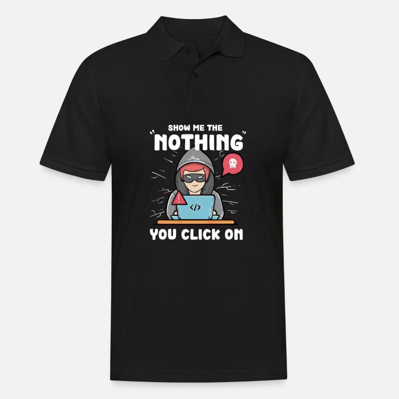 Hacker Programmeur Développeur Informatique - Polo Homme - noir