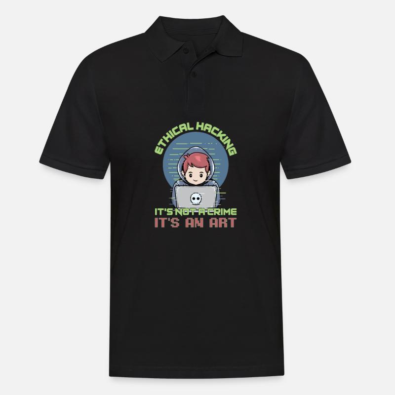 Hacker Programmer Developer Computer Science - Men's Polo Shirt - black