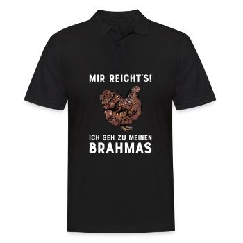 Brahma Hühner I Chicken Geflügel Motiv für - Männer Poloshirt - Schwarz - Vorne - Kai (181cm)