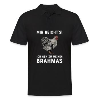 Brahma Hühner I Chicken Geflügel Motiv für - Männer Poloshirt - Schwarz - Vorne - Kai (181cm)