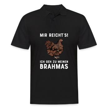 Brahma Hühner I Chicken Geflügel Motiv für - Männer Poloshirt - Schwarz - Vorne - Kai (181cm)