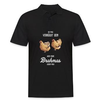 Brahma Hühner I Chicken Geflügel Motiv für - Männer Poloshirt - Schwarz - Vorne - Kai (181cm)