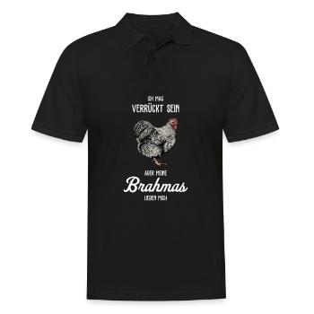 Brahma Hühner I Chicken Geflügel Motiv für - Männer Poloshirt - Schwarz - Vorne - Kai (181cm)