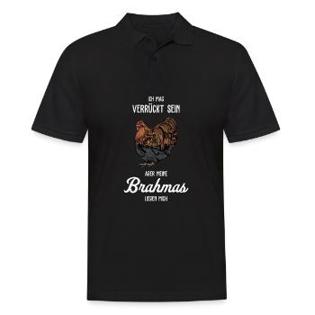 Brahma Hühner I Chicken Geflügel Motiv für - Männer Poloshirt - Schwarz - Vorne - Kai (181cm)