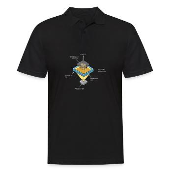 3D Druck Printing CAD PLA Filament 3d drucken - Männer Poloshirt - Schwarz - Vorne - Kai (181cm)