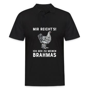 Brahma Hühner I Chicken Geflügel Motiv für - Männer Poloshirt - Schwarz - Vorne - Kai (181cm)