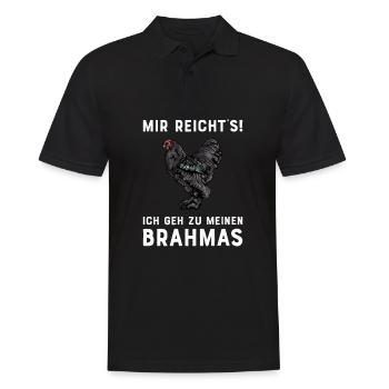 Brahma Hühner I Chicken Geflügel Motiv für - Männer Poloshirt - Schwarz - Vorne - Kai (181cm)
