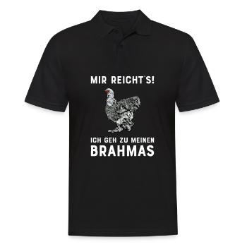 Brahma Hühner I Chicken Geflügel Motiv für - Männer Poloshirt - Schwarz - Vorne - Kai (181cm)