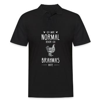 Brahma Hühner I Chicken Geflügel Motiv für - Männer Poloshirt - Schwarz - Vorne - Kai (181cm)