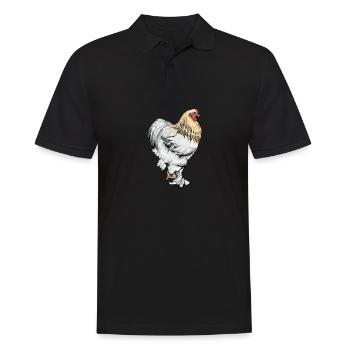 Brahma Hühner I Chicken Geflügel Motiv für - Männer Poloshirt - Schwarz - Vorne - Kai (181cm)