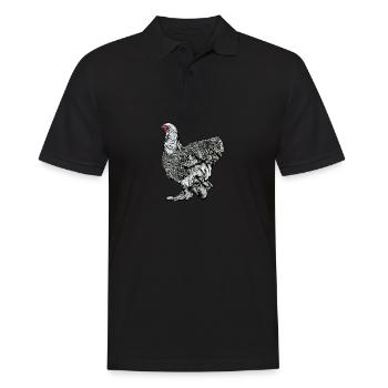 Brahma Hühner I Chicken Geflügel Motiv für - Männer Poloshirt - Schwarz - Vorne - Kai (181cm)