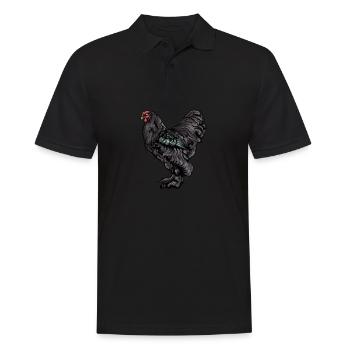 Brahma Hühner I Chicken Geflügel Motiv für - Männer Poloshirt - Schwarz - Vorne - Kai (181cm)