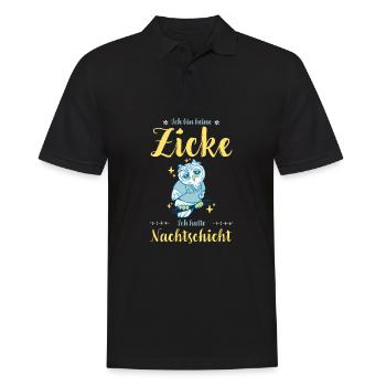 Krankenschwester I Nachteule im Nachtdienst für - Männer Poloshirt - Schwarz - Vorne - Kai (181cm)