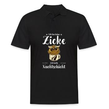 Krankenschwester I Nachteule im Nachtdienst für - Männer Poloshirt - Schwarz - Vorne - Kai (181cm)