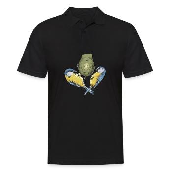 Blaumeise I Vogel Meise Motiv für Vogelbeobachter - Männer Poloshirt - Schwarz - Vorne - Kai (181cm)
