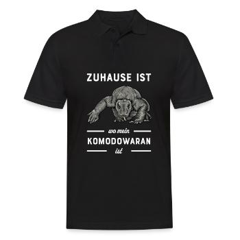 Komodowaran I Komododrache Motiv für Reptilien - Männer Poloshirt - Schwarz - Vorne - Kai (181cm)
