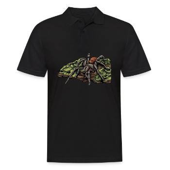 Tarantula I Tarantula Terrarium motif for - Men's Polo Shirt - black - Front - Kai (181cm)